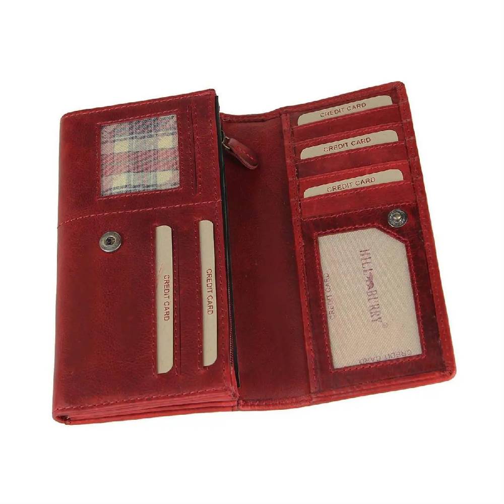 Hill Burry Geldbörse Portemonnaie Kreditkartenetui hochwertiges Leder in Vintage Used Look 18x11x3 cm (BxHxT) Bis zu 55% Rabatt