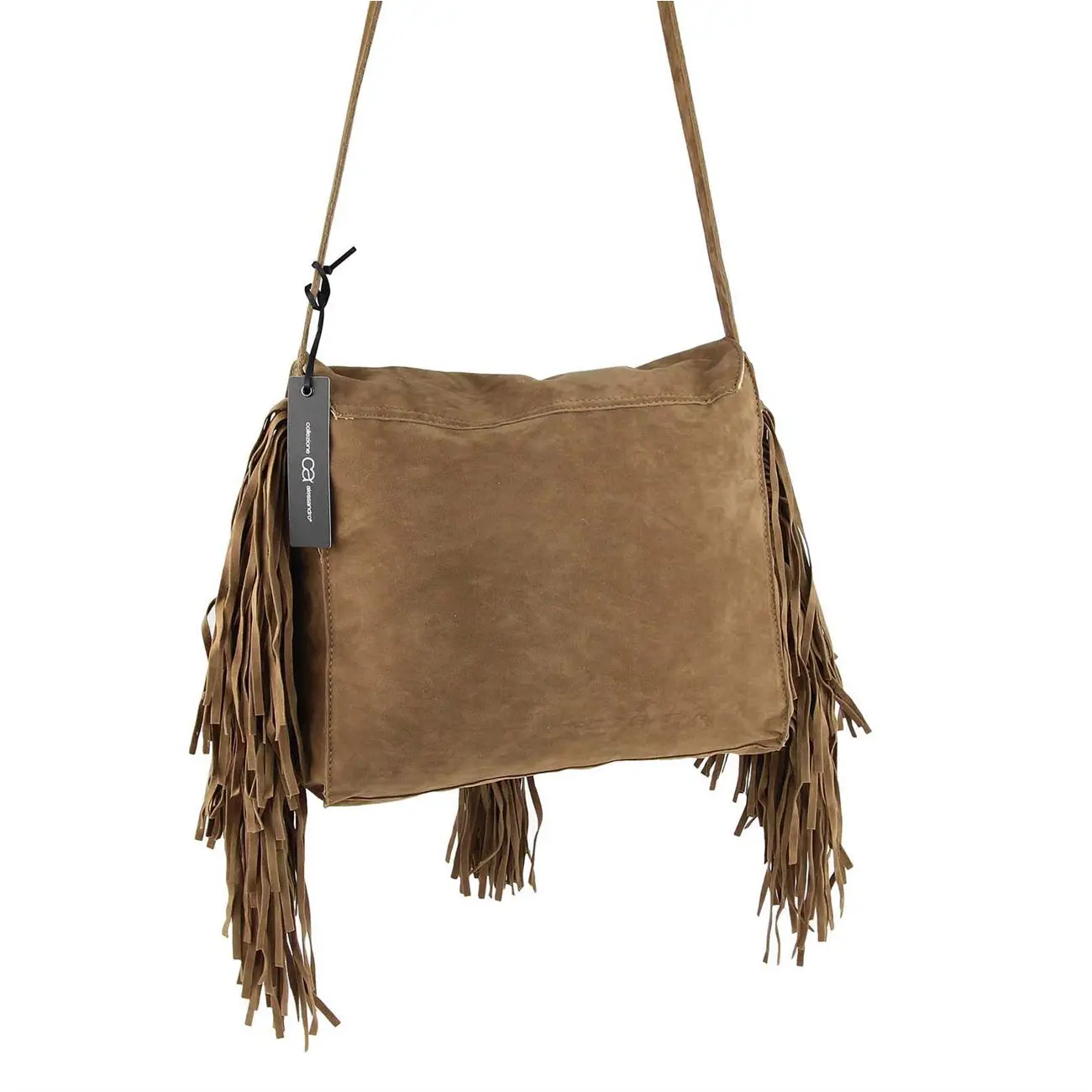 ital-design Fransen Damentasche Schultertasche Umhängetasche Tasche Beutel Beuteltasche Trend-Bags PU Wildleder Im Verkauf
