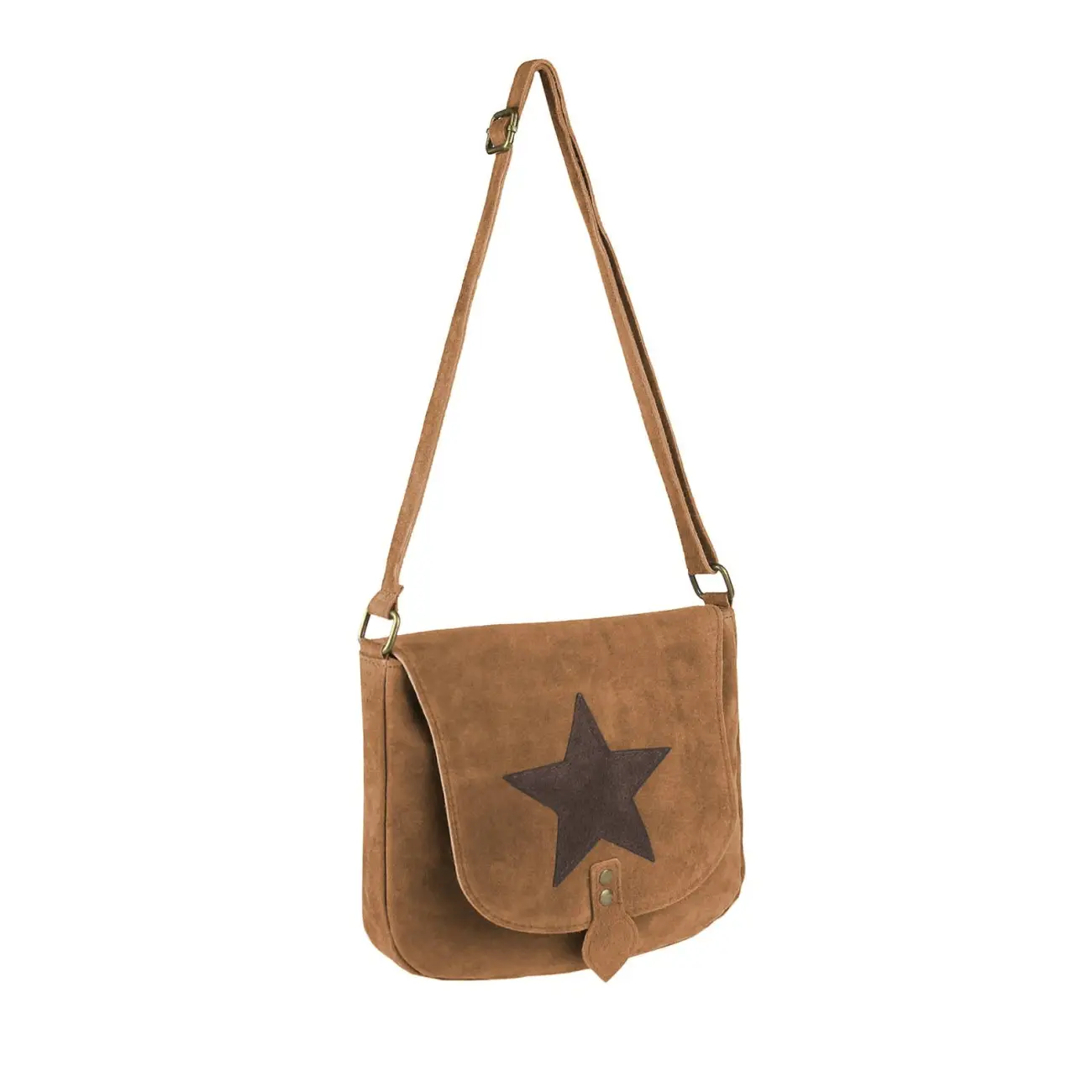 ital-design Stern Tasche Wildleder Schultertasche Damentasche Henkeltasche Ledertasche zollfrei