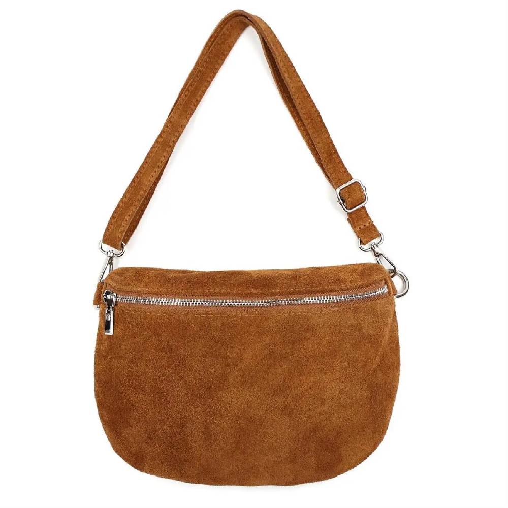 Made in Italy Damen Leder Tasche Brusttasche Gürteltasche Crossbody Hüfttasche Bauchtasche Umhängetasche Wildleder Crossover Schultertasche Handytasche Bodybag 50% Rabatt für begrenzte Zeit