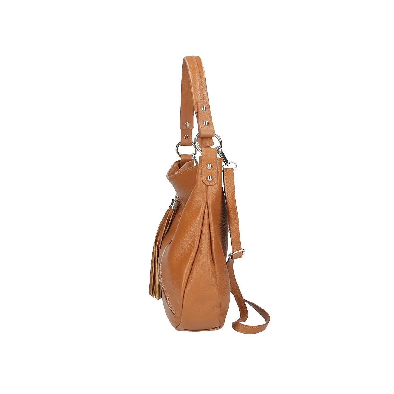 Made in Italy DAMEN LEDER TASCHE Shopper Schultertasche City Bag CrossOver Umhängetasche Henkeltasche Ledertasche Damentasche Fransen Rabatte dieses Monats