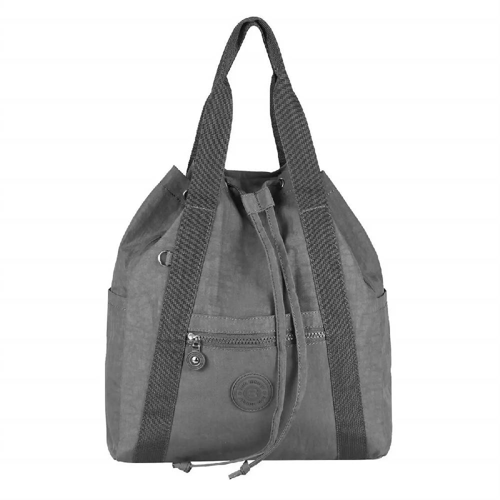 OBC Damen Tasche Rucksack Handtasche Cityrucksack Crinkle Nylon Backpack Schultertasche Damenrucksack Daypack Schlussverkauf