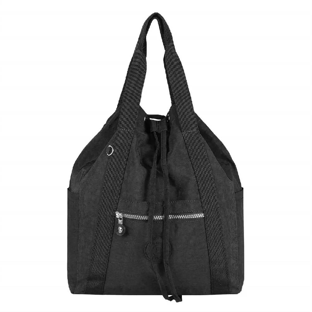 OBC Damen Tasche Rucksack Handtasche Cityrucksack Crinkle Nylon Backpack Schultertasche Damenrucksack Daypack Schlussverkauf