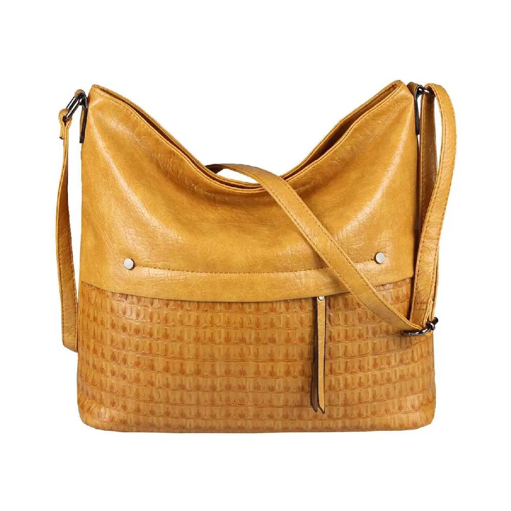 OBC Damen Tasche Umhängetasche Kroko Shopper Schultertasche Crossbody Beuteltasche Leder Optik Crossover Messenger Fabrikverkauf