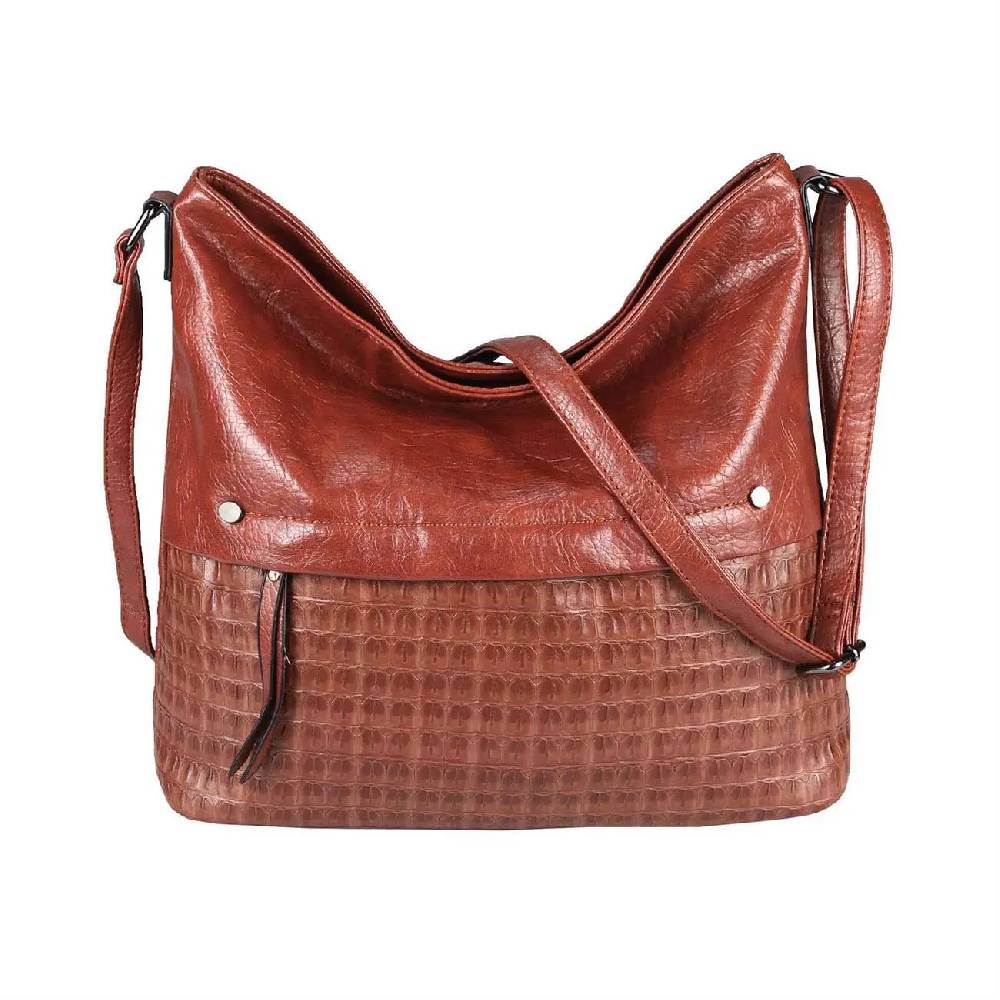 OBC Damen Tasche Umhängetasche Kroko Shopper Schultertasche Crossbody Beuteltasche Leder Optik Crossover Messenger Fabrikverkauf