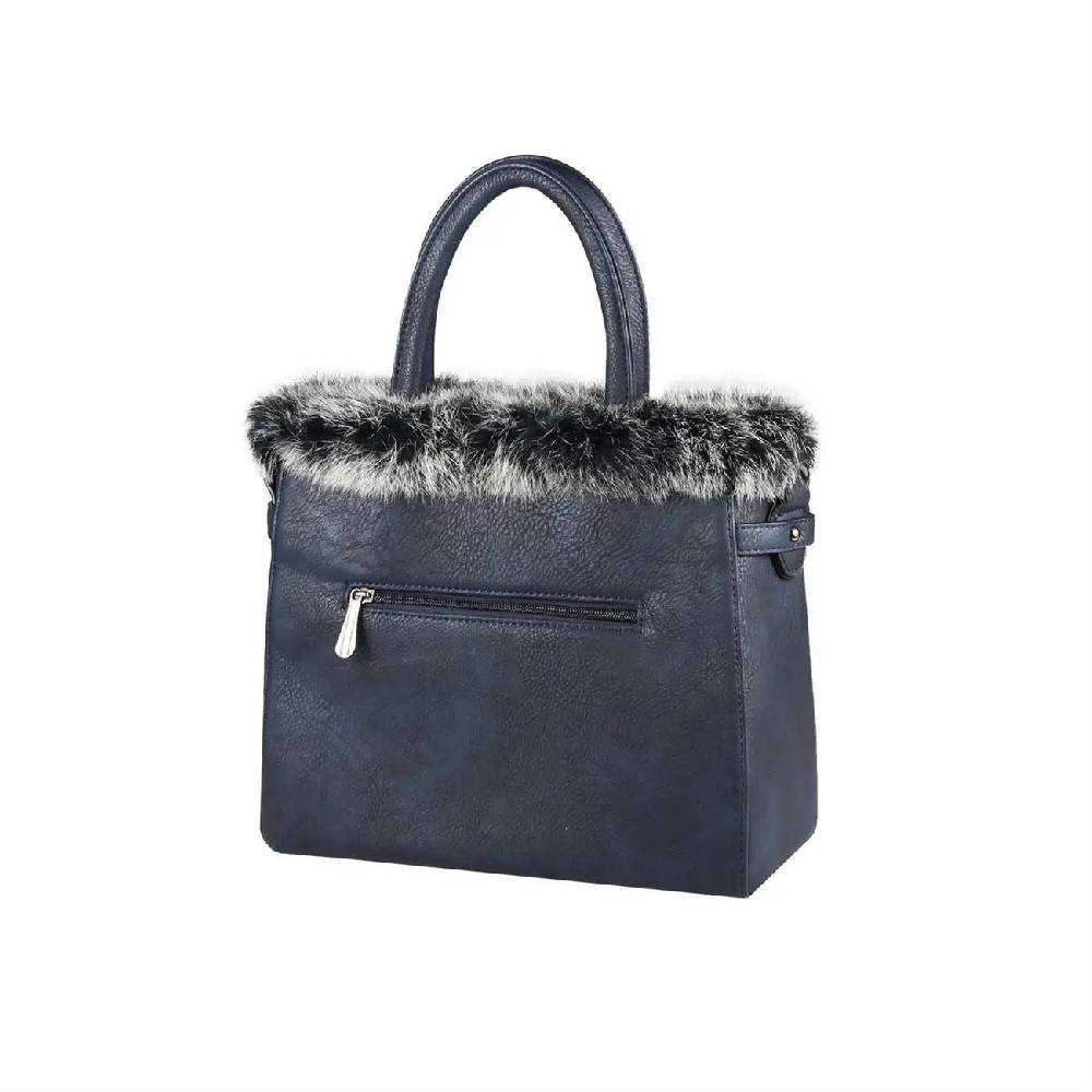 OBC ital-design DAMEN echt PELZ Kaninchenfell HAND-TASCHE Schultertasche Henkeltasche Umhängetasche Businesstasche Shopper Workbag Meist gekauft