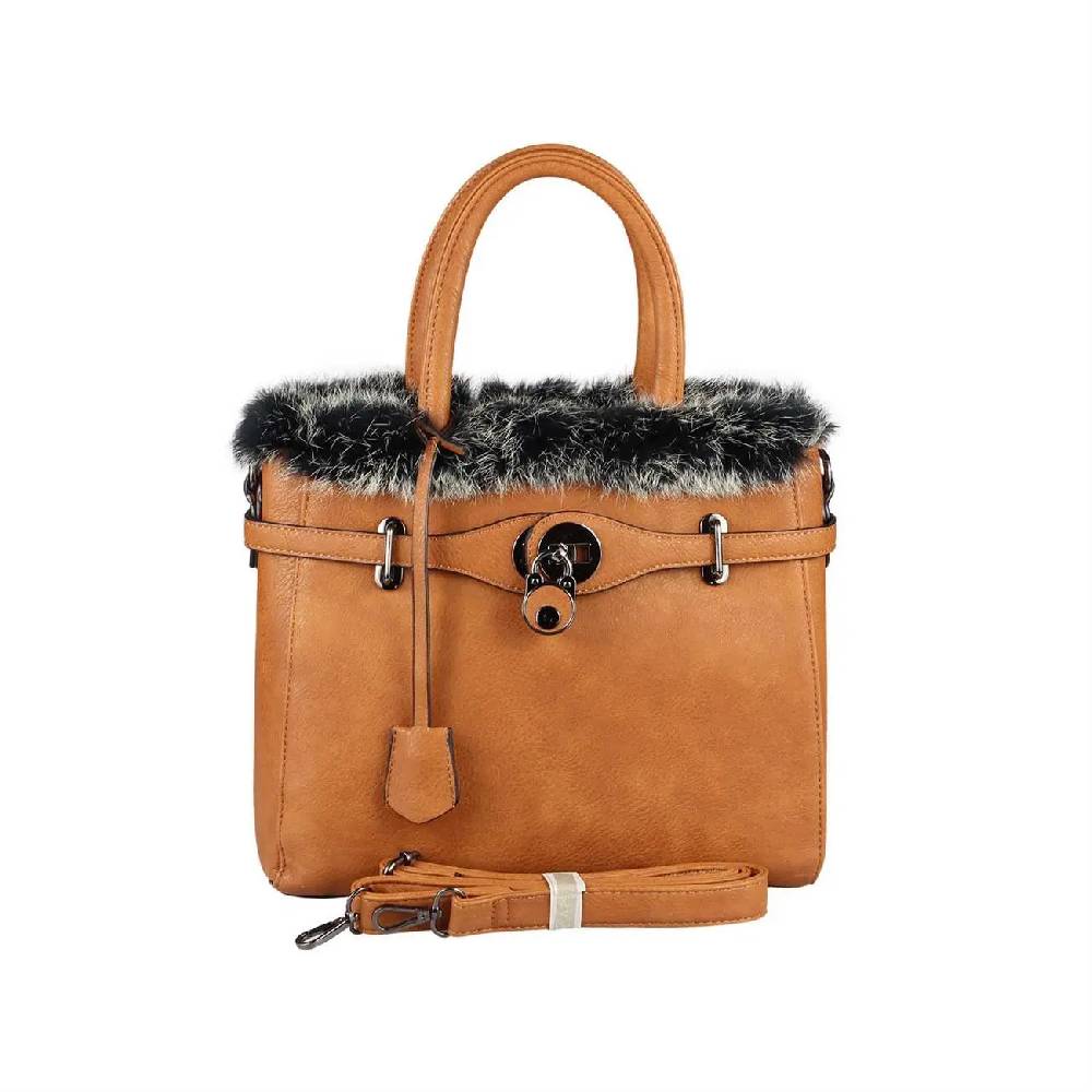 OBC ital-design DAMEN echt PELZ Kaninchenfell HAND-TASCHE Schultertasche Henkeltasche Umhängetasche Businesstasche Shopper Workbag Meist gekauft