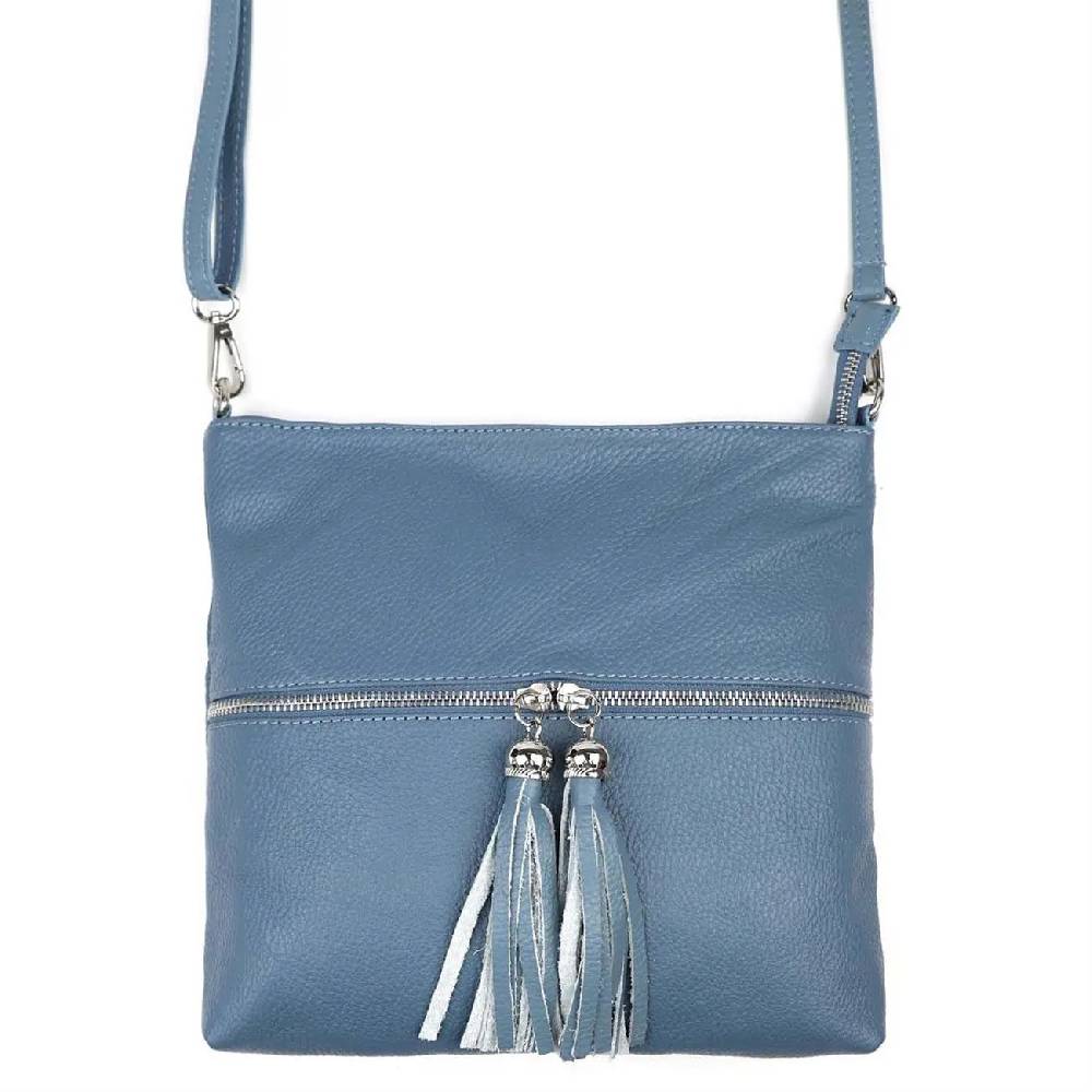 OBC Made in Italy DAMEN LEDER TASCHE Bodybag Schultertasche CrossOver Umhängetasche Handtasche Ledertasche Damentasche Crossbody Kostenloser Versand