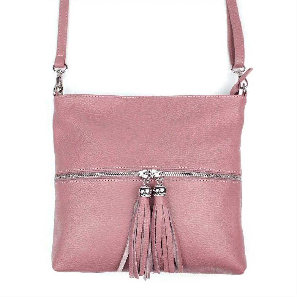OBC Made in Italy DAMEN LEDER TASCHE Bodybag Schultertasche CrossOver Umhängetasche Handtasche Ledertasche Damentasche Crossbody Kostenloser Versand