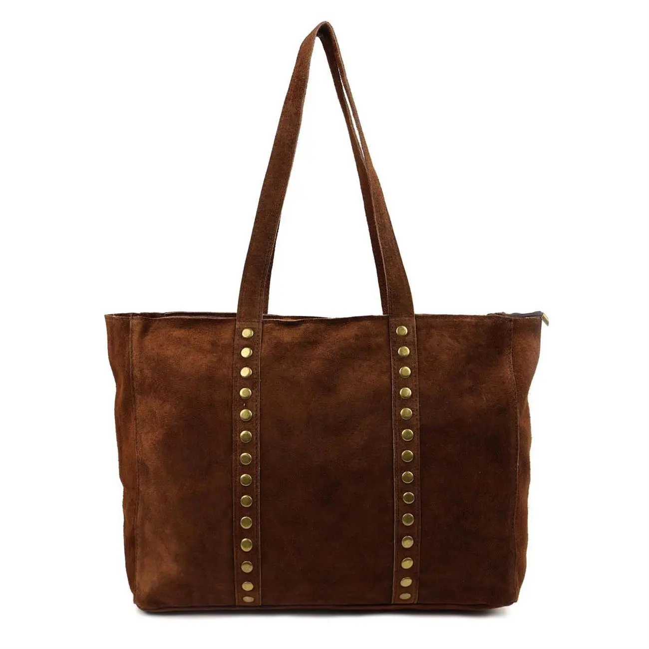 OBC Made in Italy Damen Leder Tasche Handtasche Umhängetasche Reisetasche Shopper Wildleder Schultertasche Tote Bag Ledertasche Henkeltasche Weekender T030 Limitierter Zeitrabatt