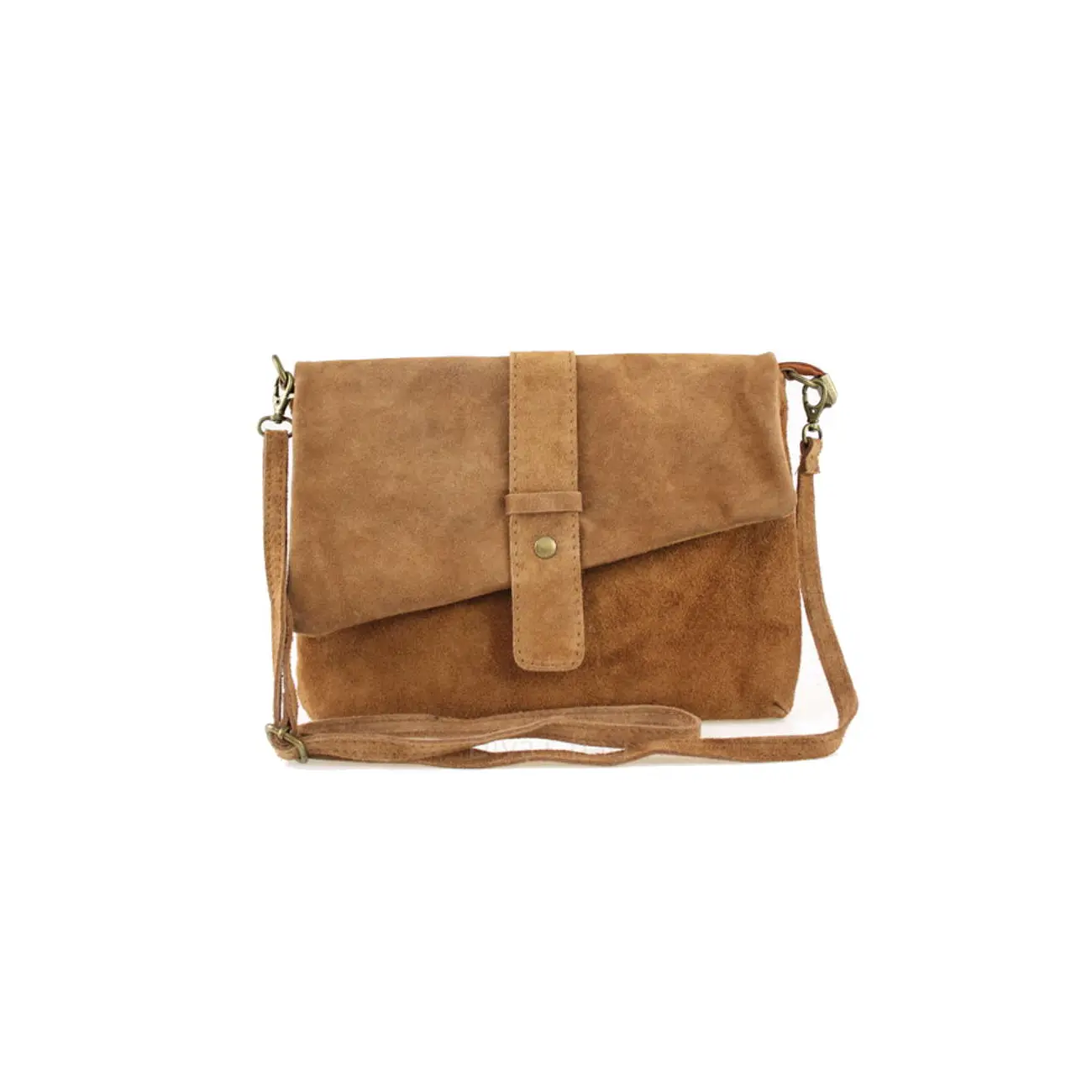 OBC Made in Italy DAMEN LEDER TASCHE Schultertasche Messenger Bag Wildleder Handtasche Umhängetasche Ledertasche Bodybag CrossBody CrossOver Fabrikpreis