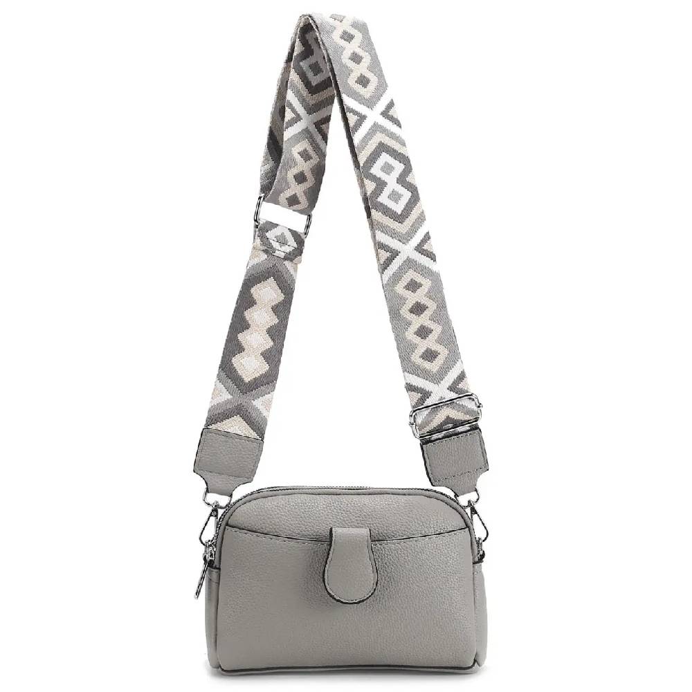 OBC Damen Tasche Crossbody Umhängetasche Bodybag Schultertasche Metallic Handytasche Crossover Kunstleder Handtasche Reise Versandkostenfrei