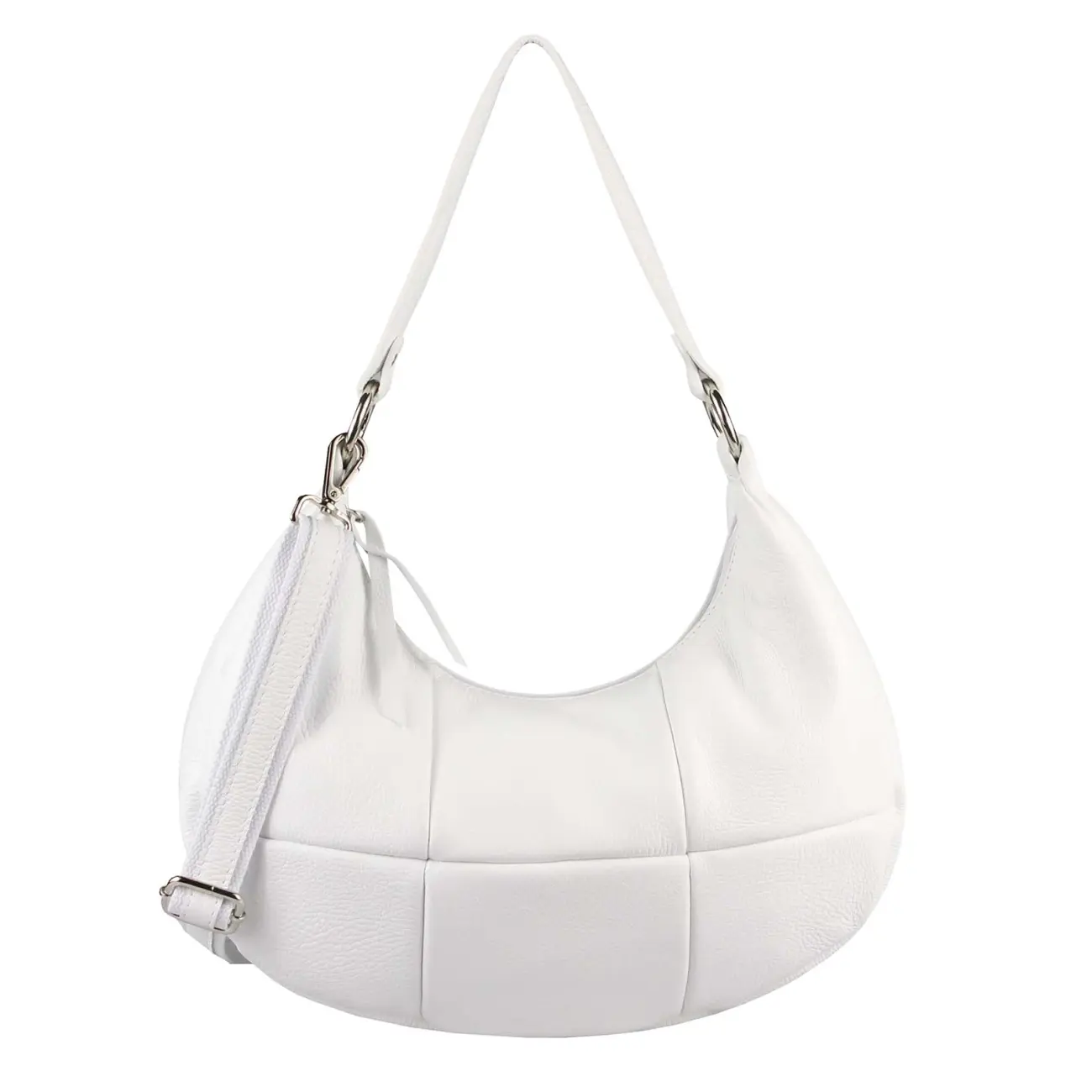 OBC Made in Italy Damen Leder Tasche Shopper Schultertasche Handtasche Umhängetasche Hobo Bag Ledertasche CrossBody City Bag Crossover Lagerräumung
