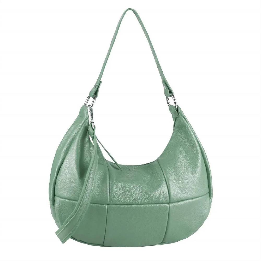 OBC Made in Italy Damen Leder Tasche Shopper Schultertasche Handtasche Umhängetasche Hobo Bag Ledertasche CrossBody City Bag Crossover Lagerräumung