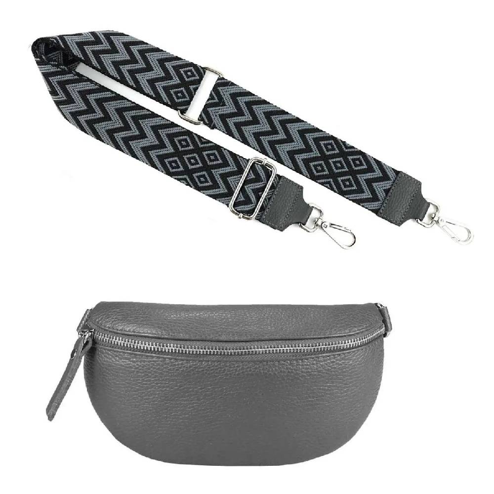 Made in Italy OBC DAMEN SET Gürteltasche + Schultergurt LEDER Crossbody Hüfttasche Bauchtasche Umhängetasche Brusttasche CrossOver Bodybag Schultertasche Handytasche Geldtasche Tasche Kosmetiktasche #1 Online Outlet