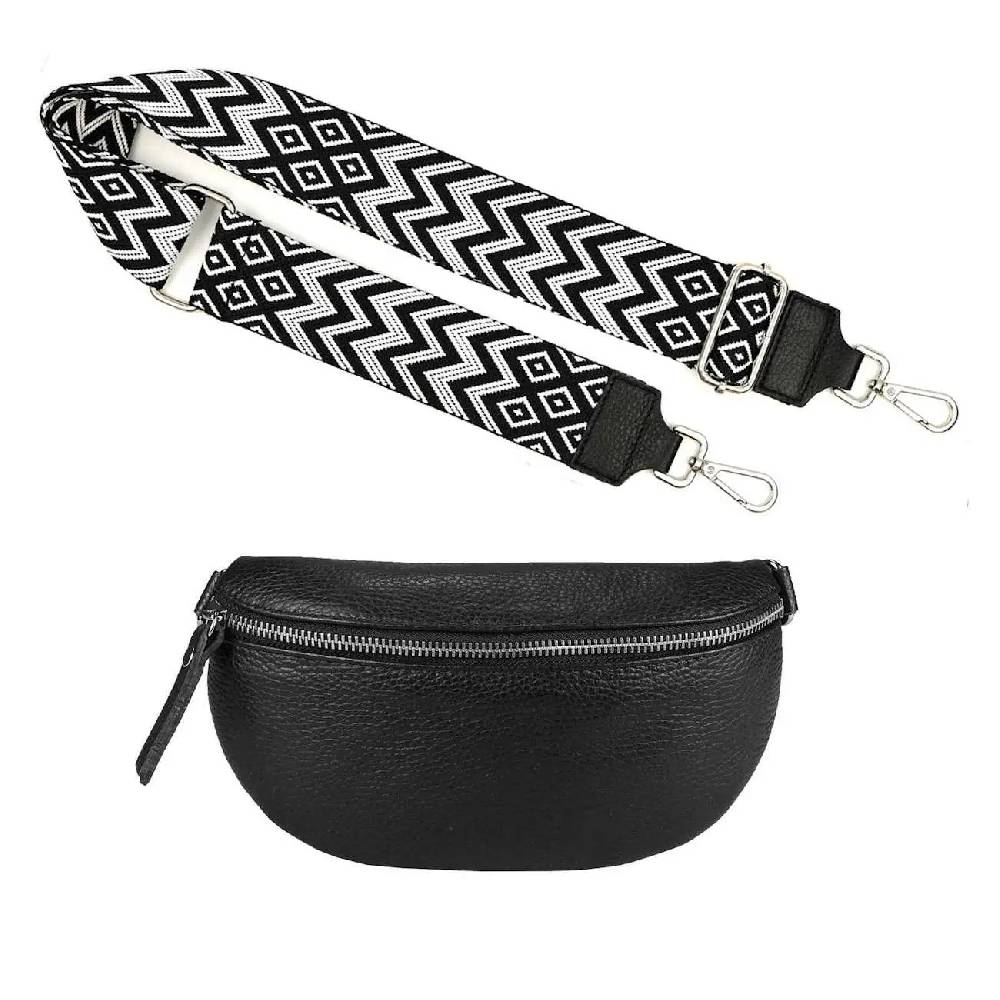 Made in Italy OBC DAMEN SET Gürteltasche + Schultergurt LEDER Crossbody Hüfttasche Bauchtasche Umhängetasche Brusttasche CrossOver Bodybag Schultertasche Handytasche Geldtasche Tasche Kosmetiktasche #1 Online Outlet