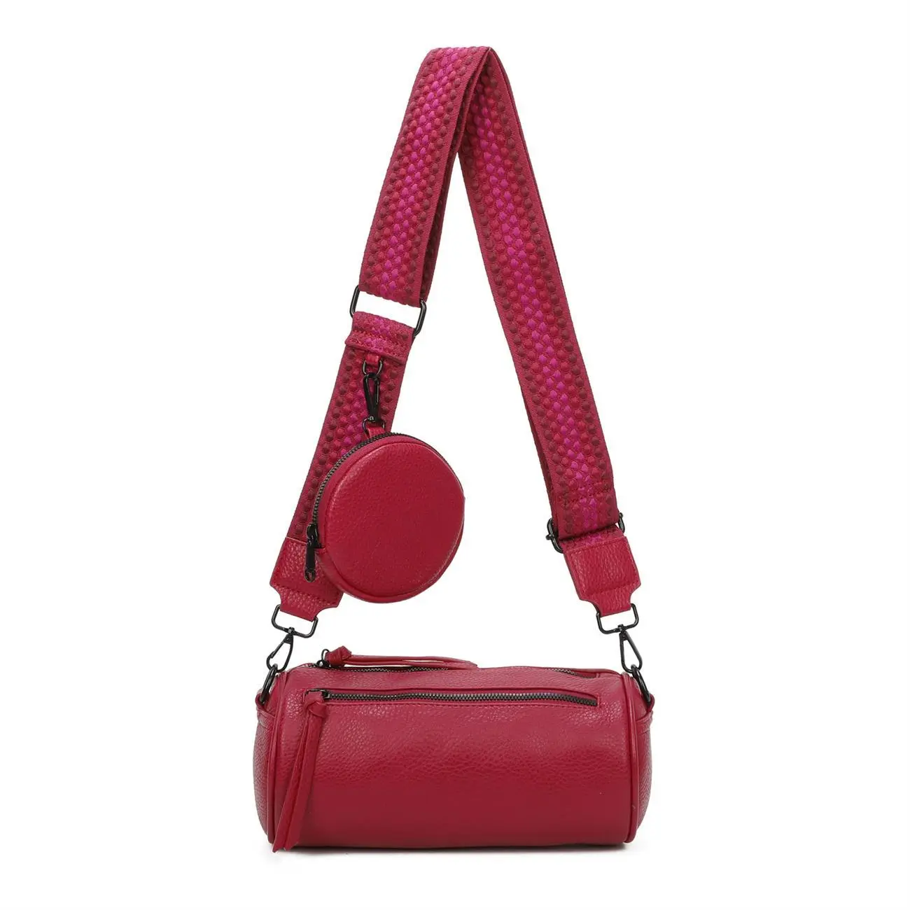 OBC Damen Zylinder Crossbody Tasche Umhängetasche Schultertasche Handtasche Gürteltasche Handytasche Bucket Bag Retro Vintage Messenger Räumungsverkauf