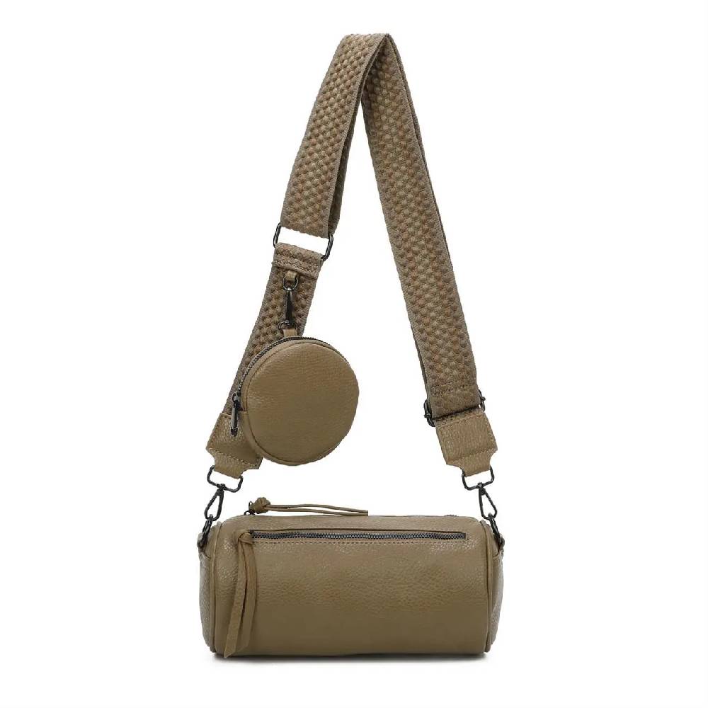 OBC Damen Zylinder Crossbody Tasche Umhängetasche Schultertasche Handtasche Gürteltasche Handytasche Bucket Bag Retro Vintage Messenger Räumungsverkauf