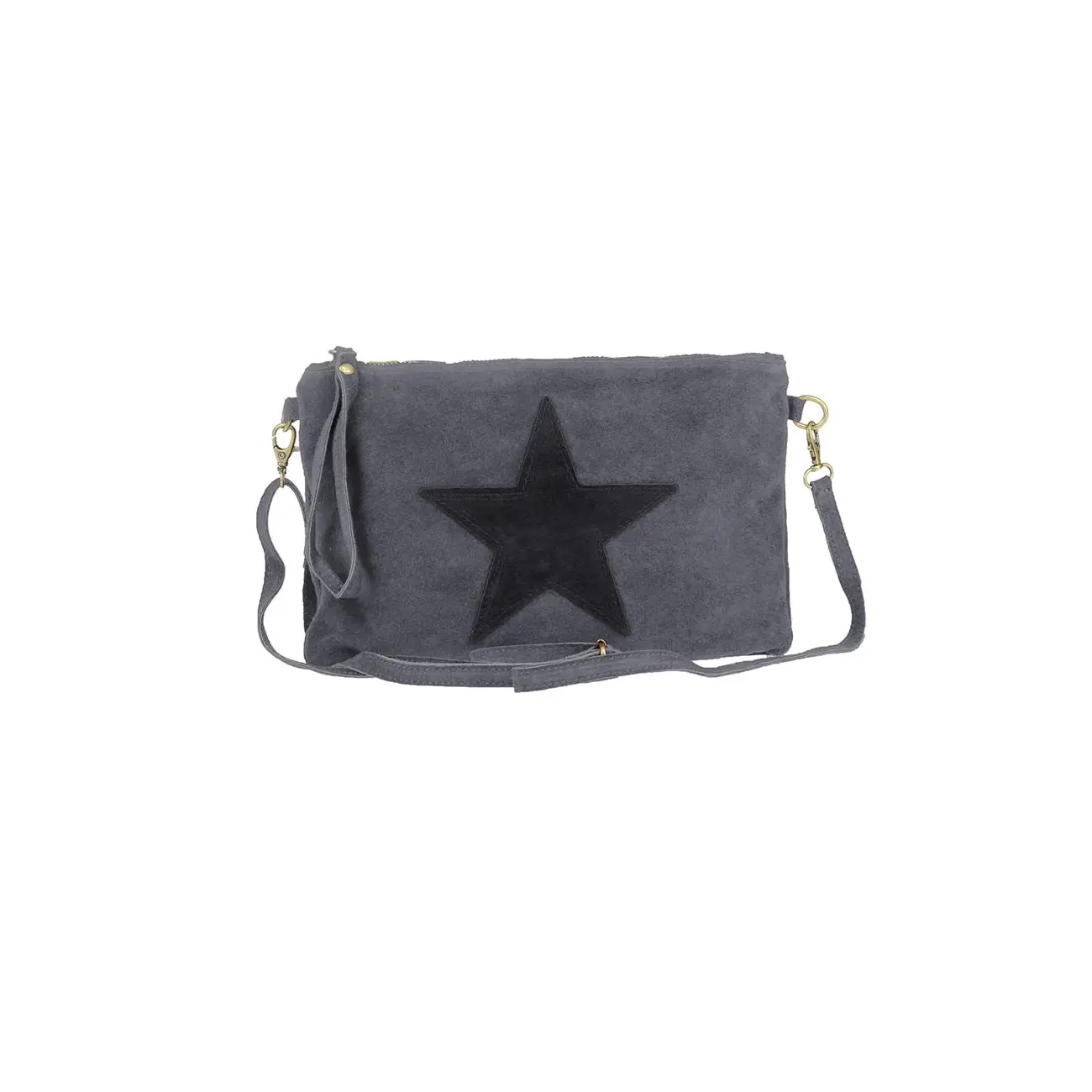 Ital. Stern Tasche Wildleder Ledertasche Schmucktasche Umhängetasche Clutch Borsetta Pochette Schultertasche CrossOver Abendtasche VIP-Rabatte