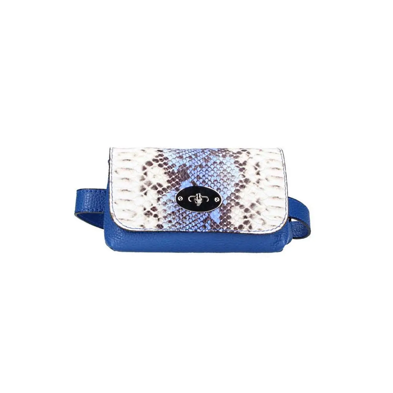 Made in Italy OBC DAMEN LEDER TASCHE Gürteltasche Crossbody Hüfttasche Bauchtasche Python Snake Muster Wochenangebot