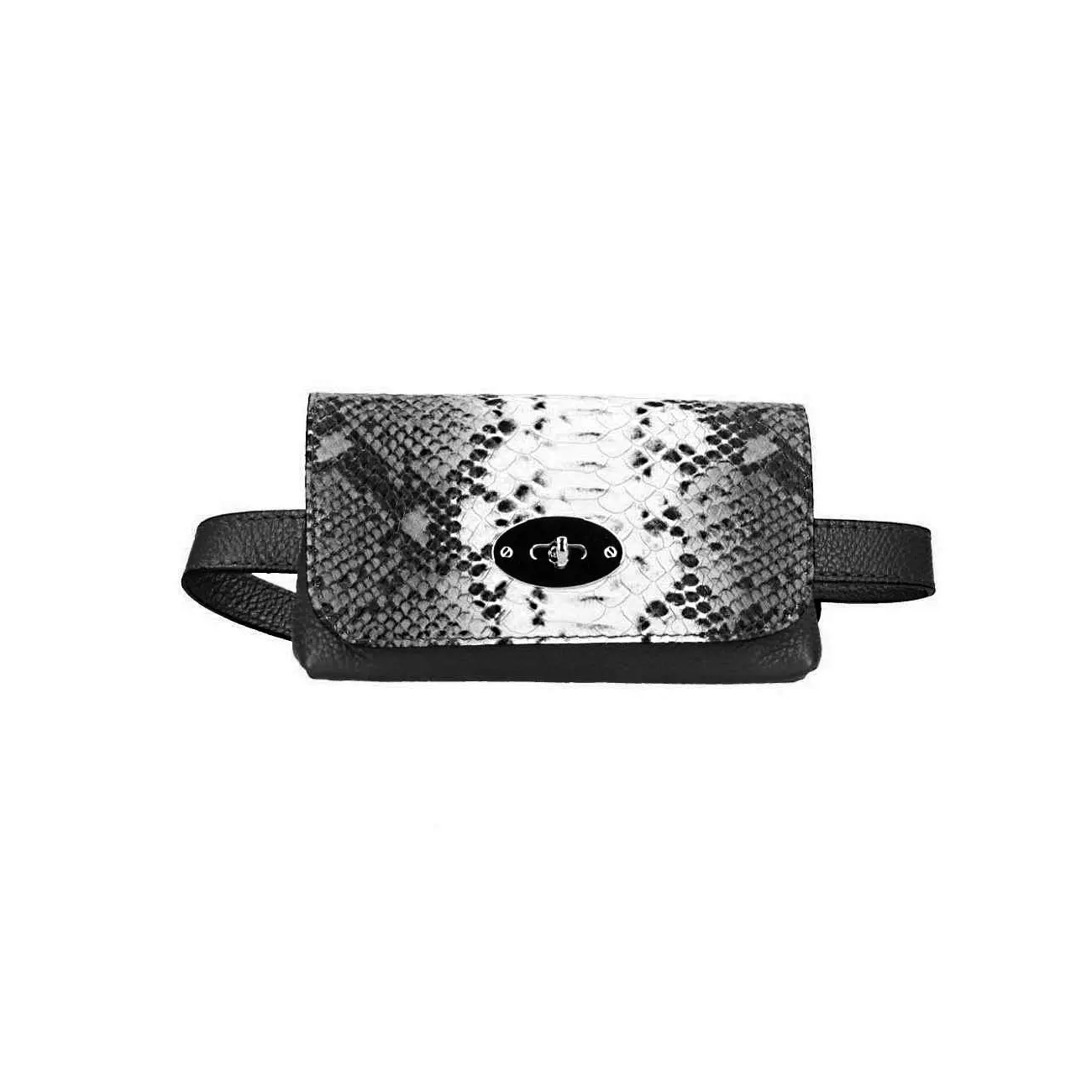 Made in Italy OBC DAMEN LEDER TASCHE Gürteltasche Crossbody Hüfttasche Bauchtasche Python Snake Muster Wochenangebot