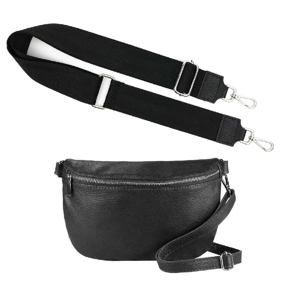 Made in Italy OBC DAMEN SET Gürteltasche + Schultergurt LEDER Crossbody Hüfttasche Bauchtasche Umhängetasche Brusttasche CrossOver Bodybag Schultertasche Handytasche Geldtasche Tasche Kosmetiktasche JETZT KAUFEN