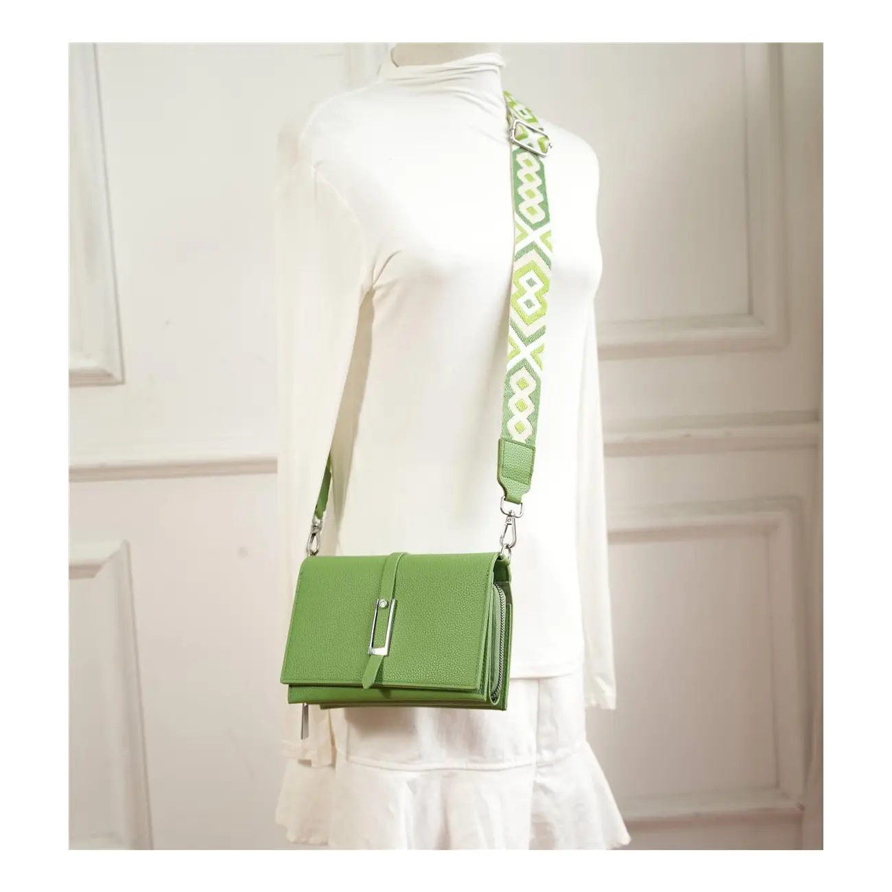 OBC DAMEN TASCHE Cross Over Body Bag Brusttasche Umhängetasche Schultertasche Brieftasche Smartphone Geldbörse Geldtasche Abend Handy Clutch Kartenetui Nur für heute
