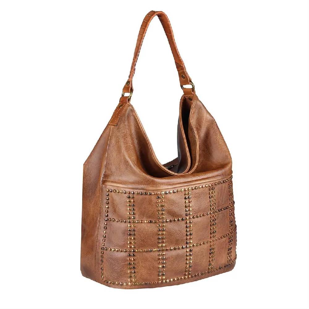 DAMEN HAND-TASCHE Hobo Bag Tasche Henkeltasche Nietentasche Umhängetasche Shopper Schultertasche Beuteltasche Heißer Verkauf
