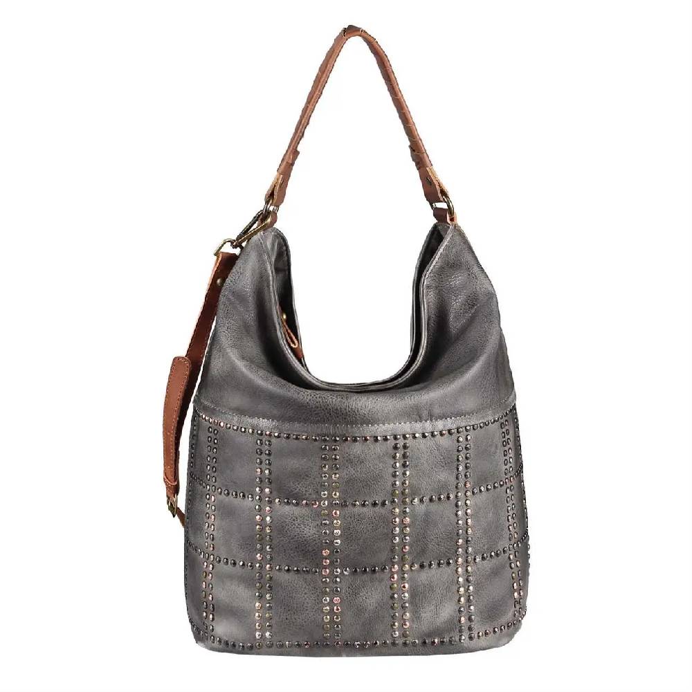 DAMEN HAND-TASCHE Hobo Bag Tasche Henkeltasche Nietentasche Umhängetasche Shopper Schultertasche Beuteltasche Heißer Verkauf