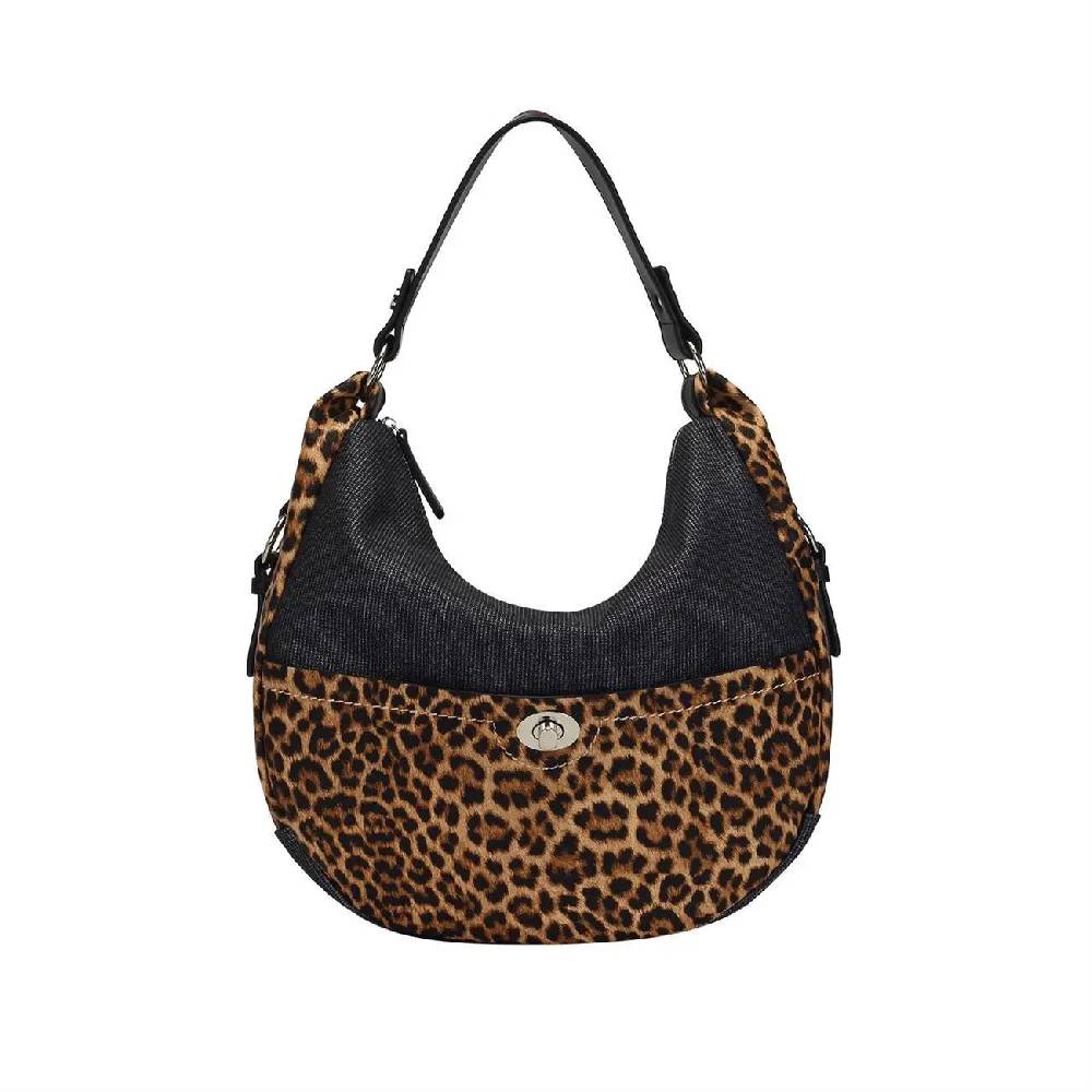 OBC DAMEN SHOPPER TASCHE HANDTASCHE Hobo Bag Kette Henkeltasche Schultertasche Umhängetasche Beuteltasche Leoparden Print Online Outlet