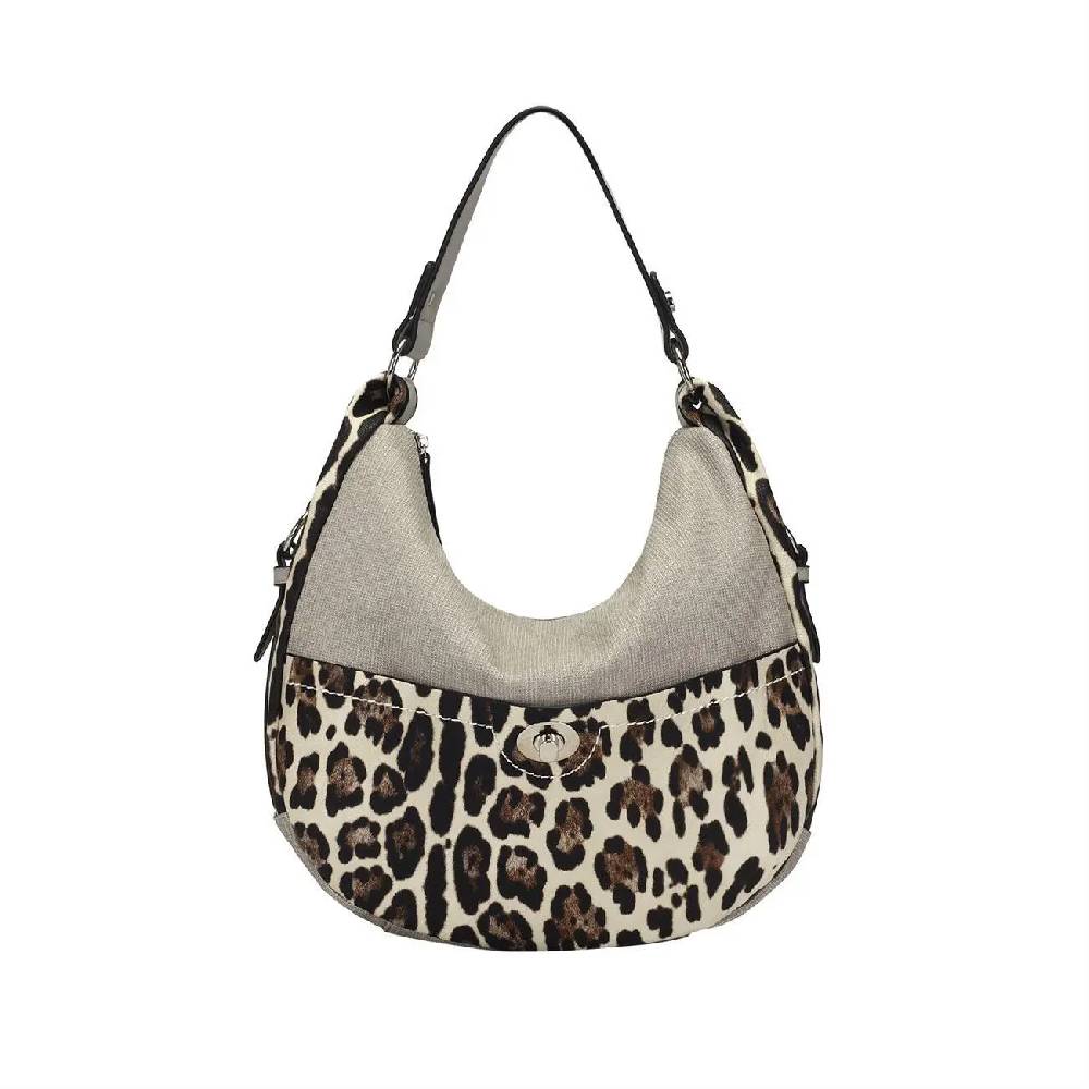 OBC DAMEN SHOPPER TASCHE HANDTASCHE Hobo Bag Kette Henkeltasche Schultertasche Umhängetasche Beuteltasche Leoparden Print Online Outlet