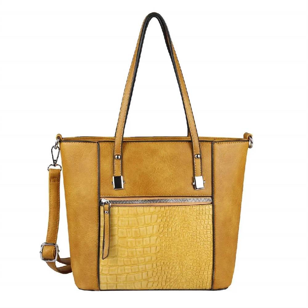 OBC DAMEN TASCHE Schultertasche Umhängetasche Tote Bag Kroko Businesstasche Shopper Workbag Leder Optik Zeitlich begrenztes Angebot