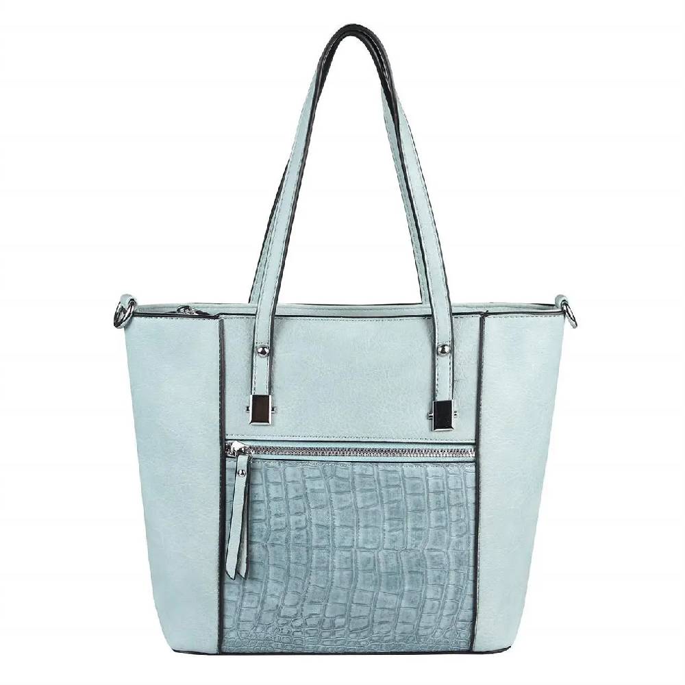 OBC DAMEN TASCHE Schultertasche Umhängetasche Tote Bag Kroko Businesstasche Shopper Workbag Leder Optik Zeitlich begrenztes Angebot