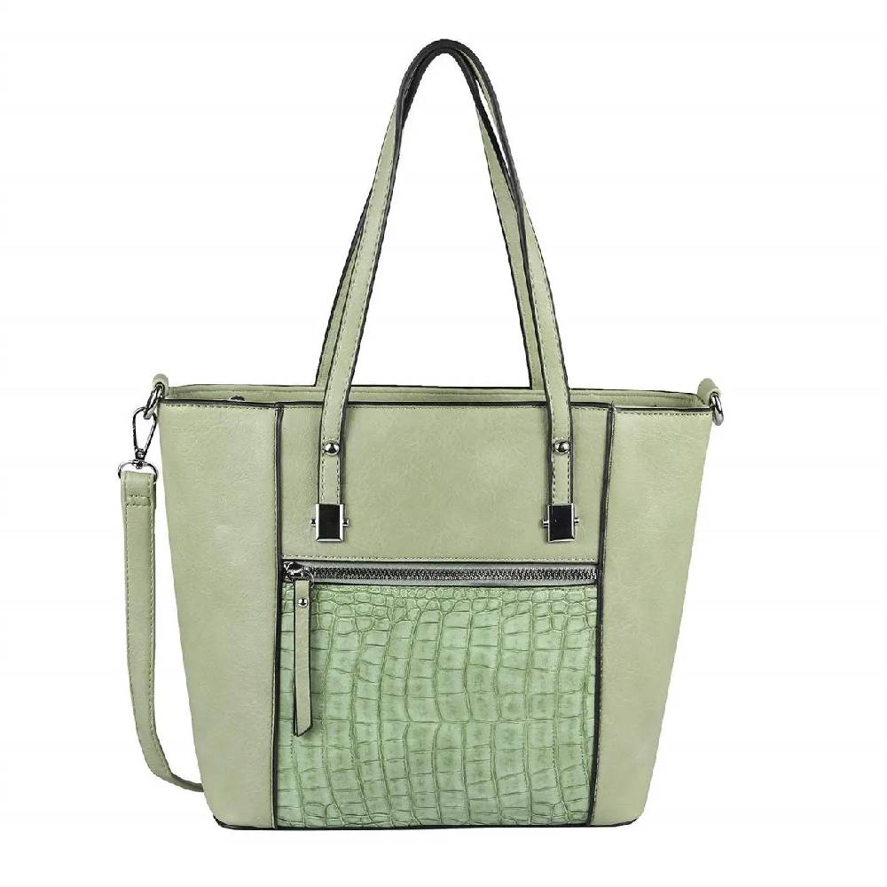 OBC DAMEN TASCHE Schultertasche Umhängetasche Tote Bag Kroko Businesstasche Shopper Workbag Leder Optik Zeitlich begrenztes Angebot