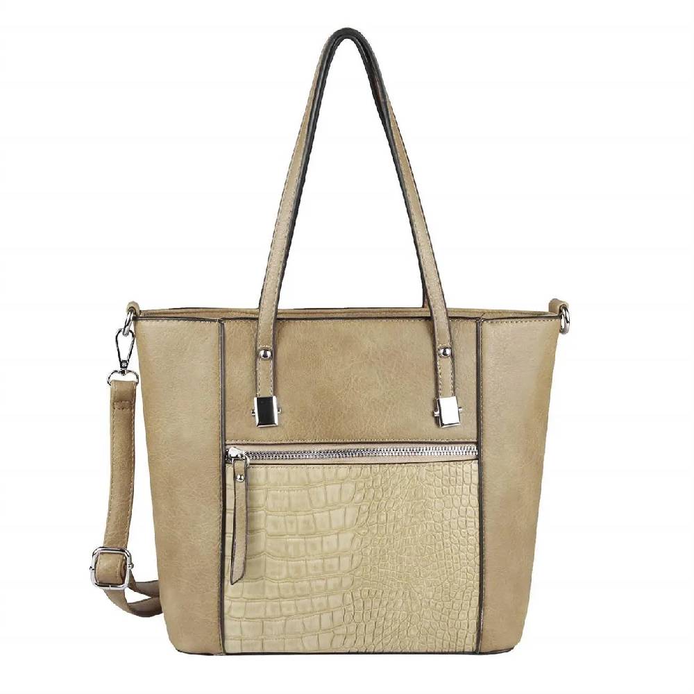 OBC DAMEN TASCHE Schultertasche Umhängetasche Tote Bag Kroko Businesstasche Shopper Workbag Leder Optik Zeitlich begrenztes Angebot