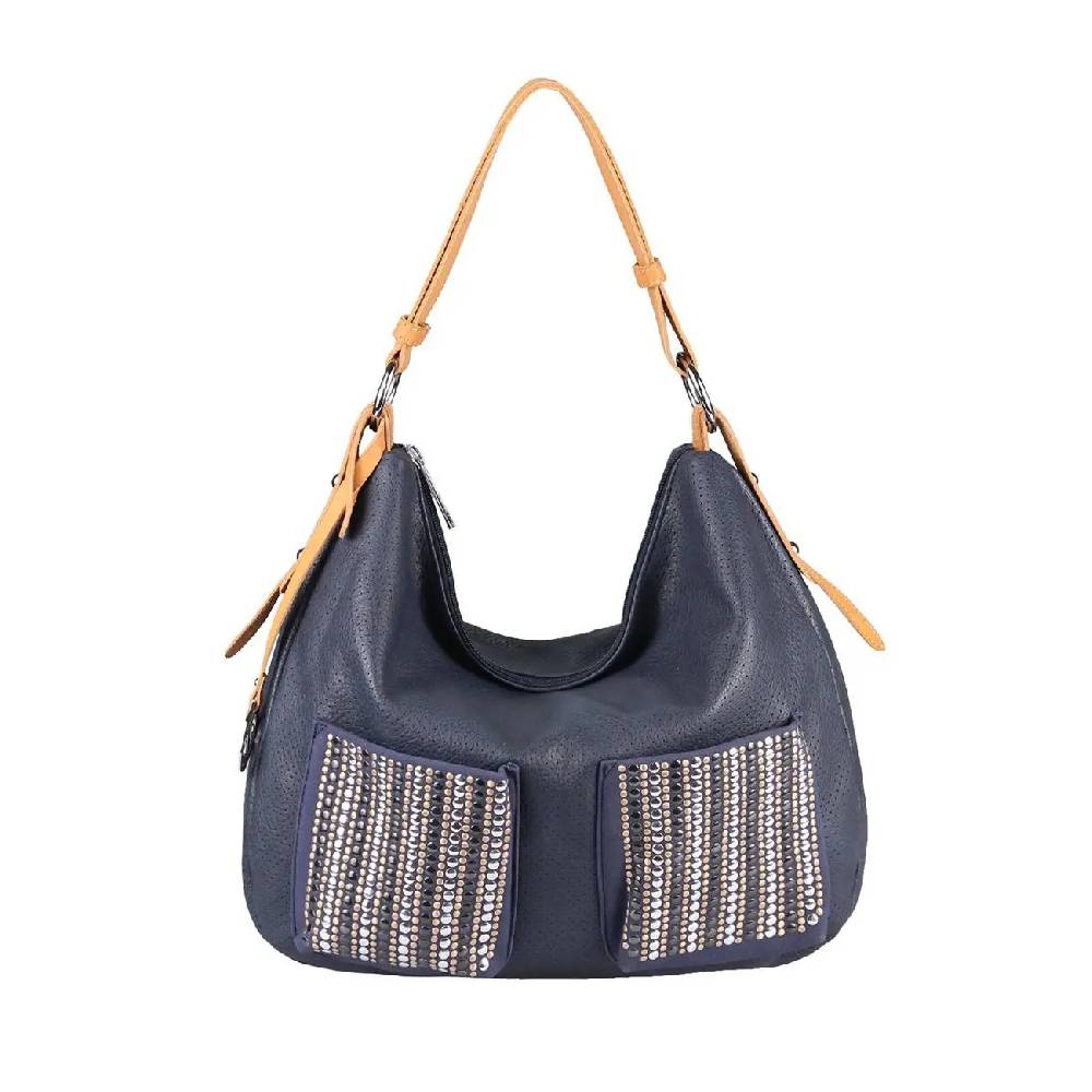 DAMEN SHOPPER TASCHE HANDTASCHE Henkeltasche Schultertasche Umhängetasche Hobo-Bag Beuteltasche Nieten Cross-Over Reisetasche Exklusive Angebote