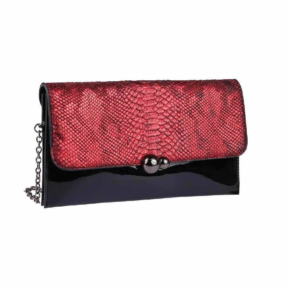DAMEN ABENDTASCHE CLUTCH POCHETTE Umschlag-Tasche Reptilprägung Kettentasche Unterarmtasche Handtasche Schultertasche Umhängetasche Neuheiten