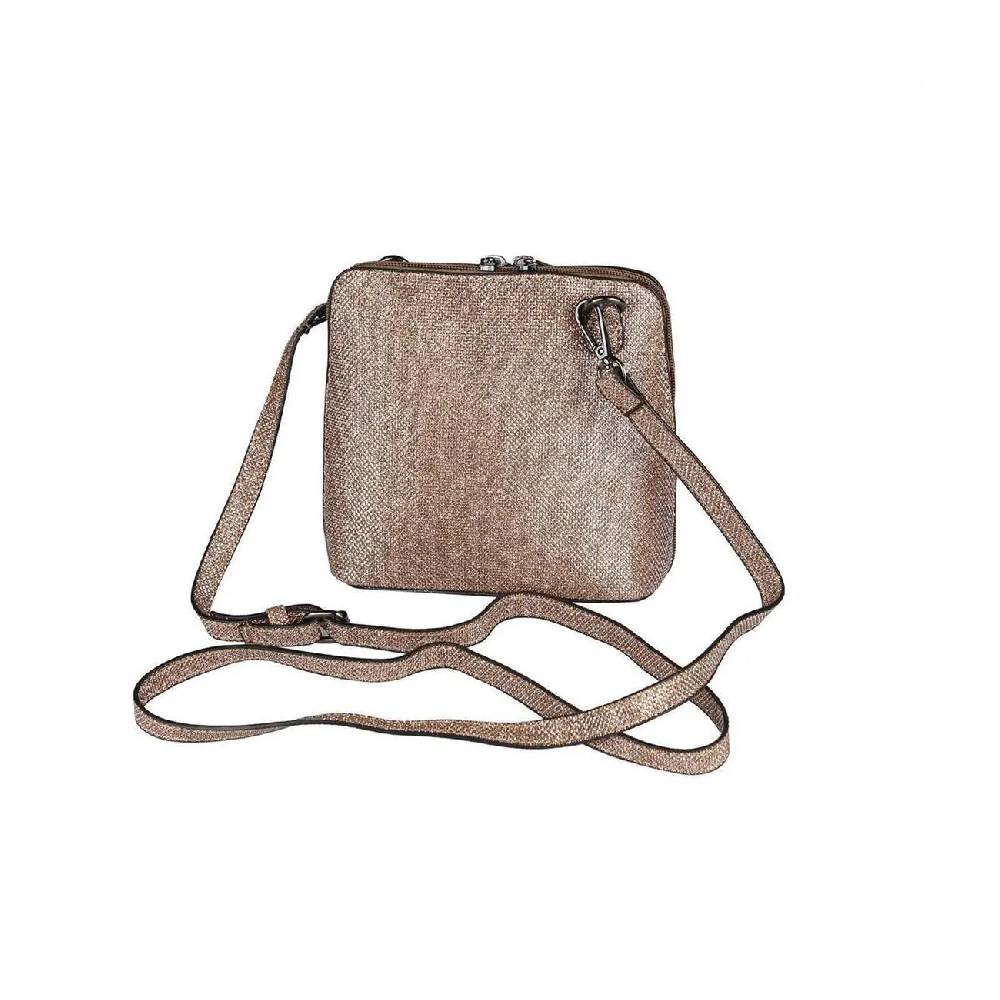 OBC DAMEN TASCHE Umhängetasche MINI CROSSOVER SILBER METALLIC Bag Handtasche Schultertasche Schmucktasche Disco Theatertasche Abendtasche Sonderangebote