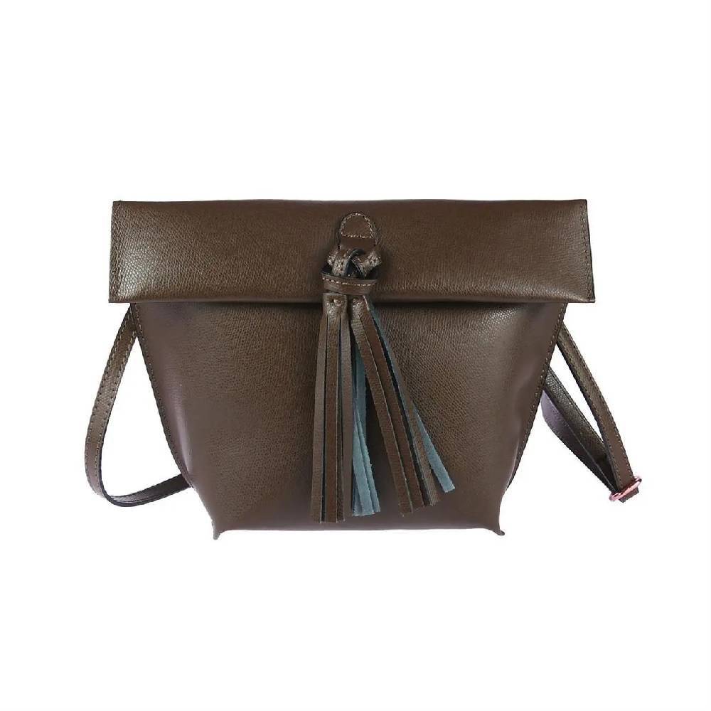 OBC Made in Italy Ledertasche Schultertasche Umhängetasche Borsetta Schmucktasche Handtasche Henkeltasche Fransentasche Letzte 2 Tage