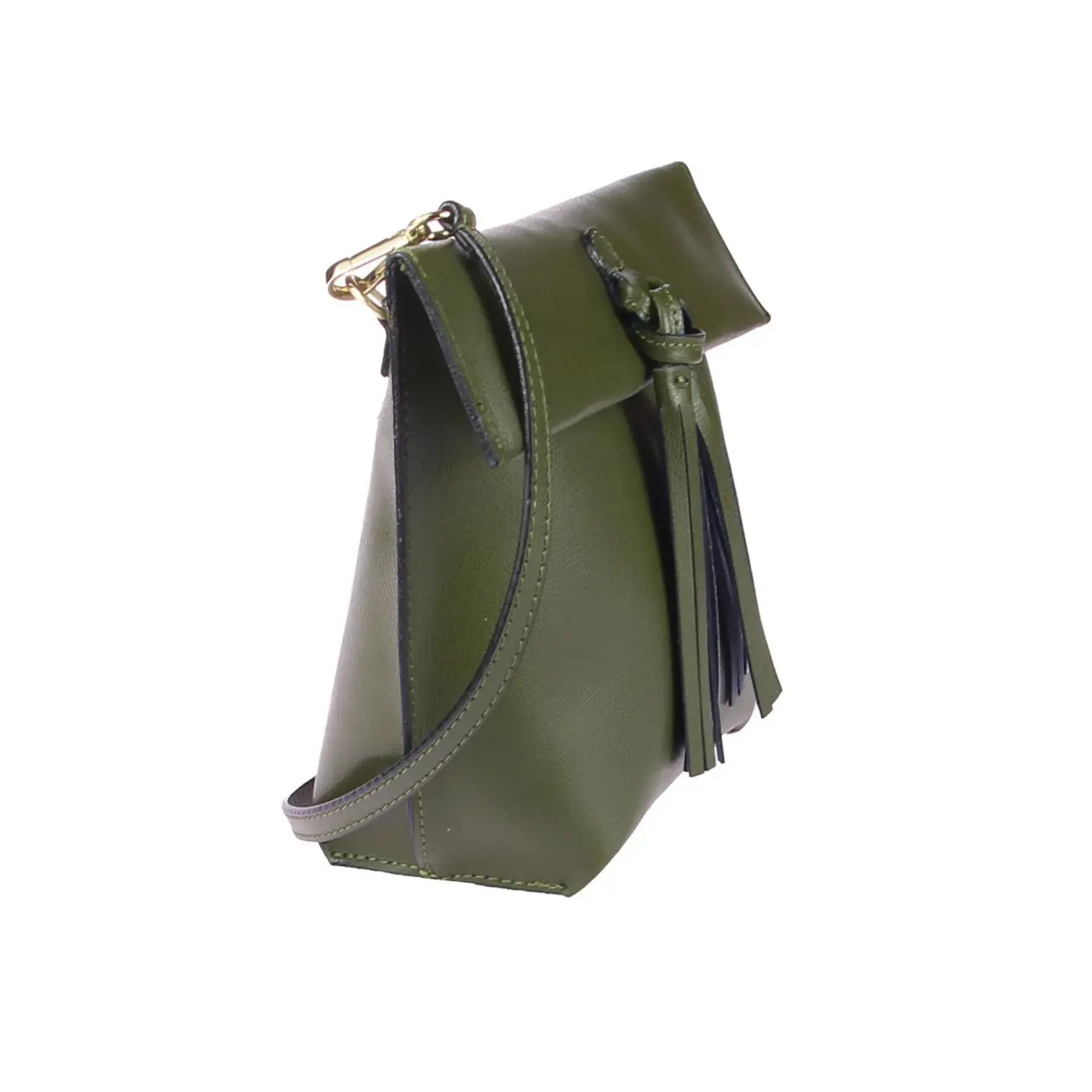 OBC Made in Italy Ledertasche Schultertasche Umhängetasche Borsetta Schmucktasche Handtasche Henkeltasche Fransentasche Letzte 2 Tage