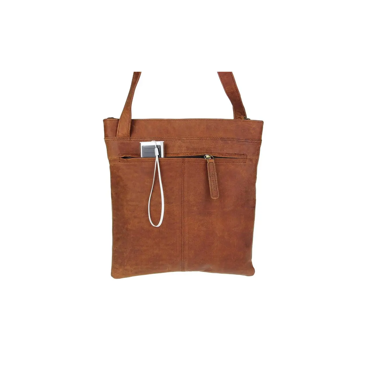 Old River Vintage Retro Style LEDER Bubalus WasserBüffel Büffelleder Tasche Messenger Bag Umhängetasche Tablet Ipad mini bis ca. 12 Zoll CrossOver 28x30x2 cm (BxHxT) Letzter Tag