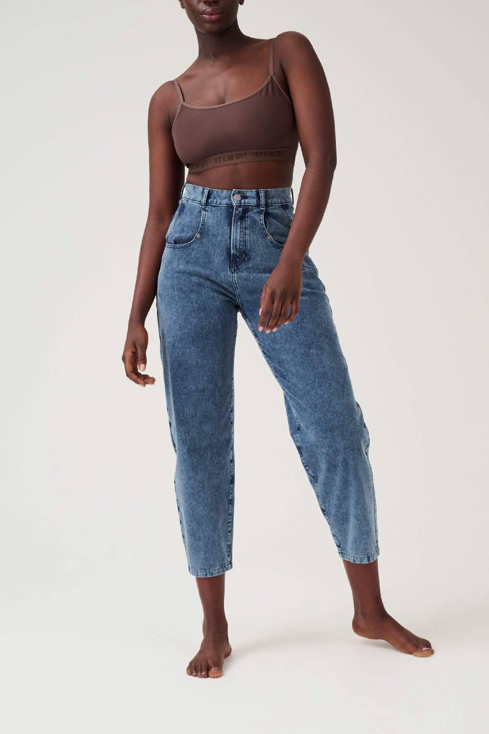 Item M6 Relaxed Denim High Rise Pants Kostenlose Rückgabe