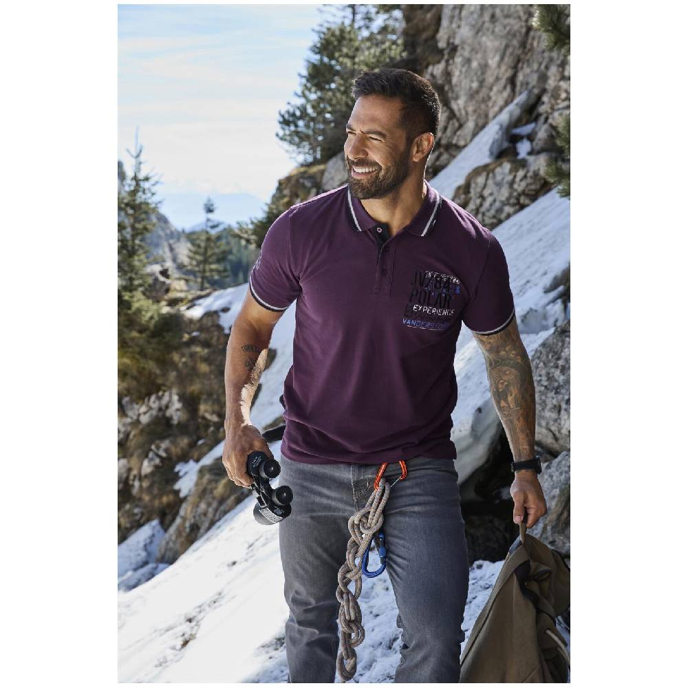 Jan Vanderstorm Poloshirt FRETU dunkelrot Vatertagsangebot