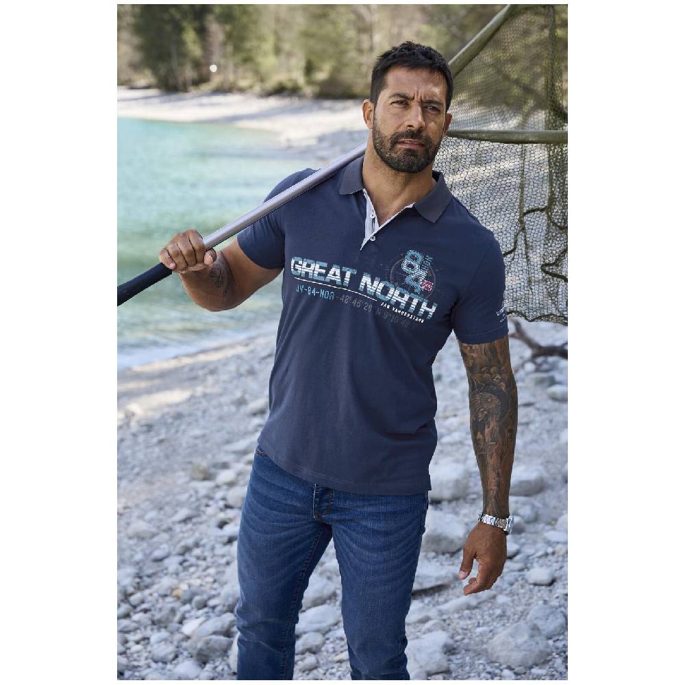 Jan Vanderstorm Poloshirt GIZUR royal blau Saisonale Angebote