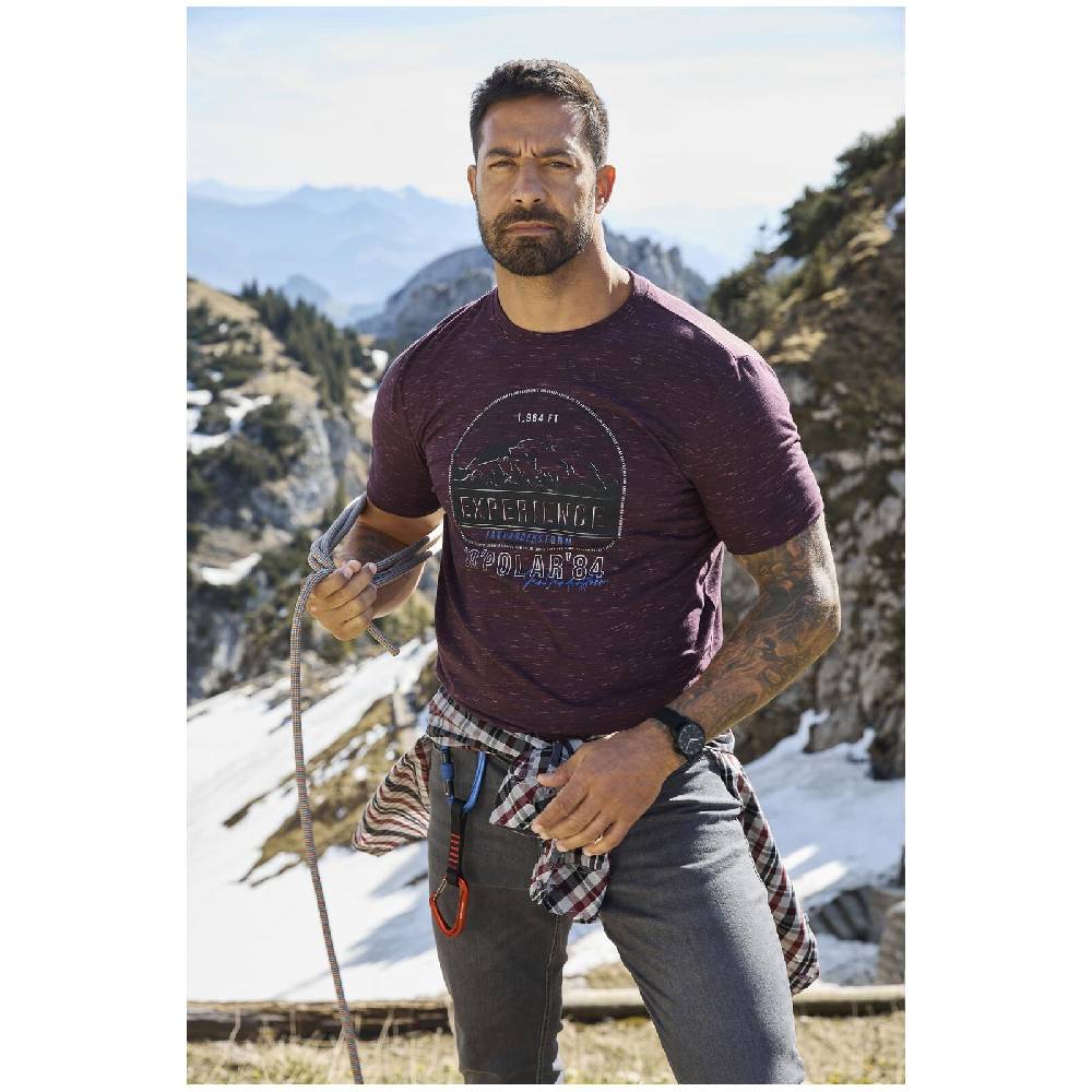 Jan Vanderstorm T-Shirt PERDALSON lila melange Kauf eins, bekomm eins gratis