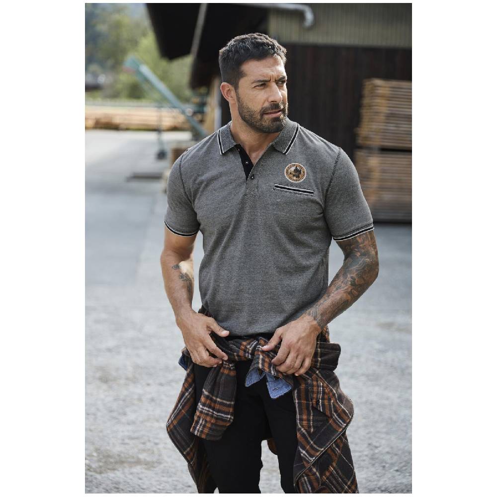 Jan Vanderstorm Poloshirt RIGHER schwarz melange JETZT KAUFEN