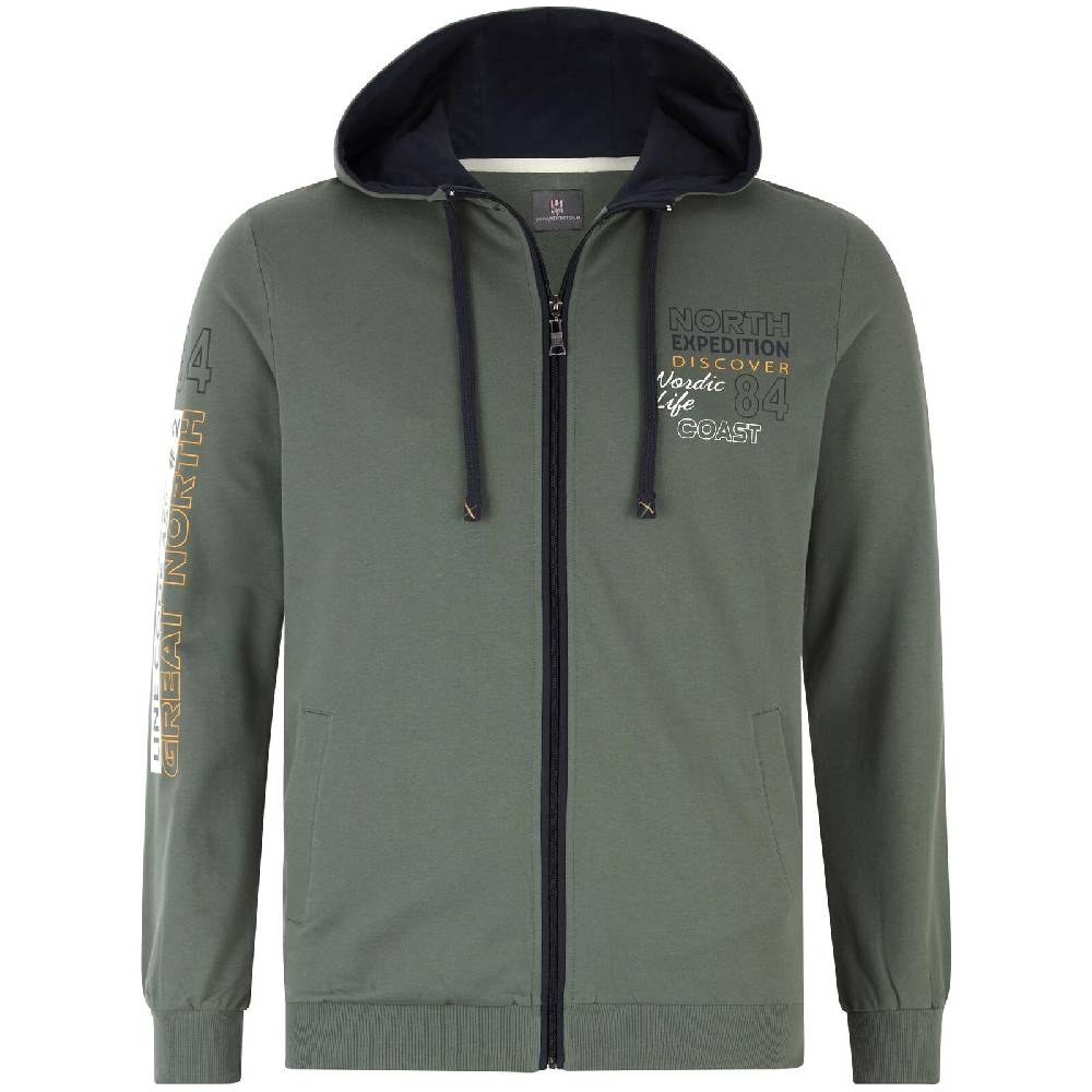 Jan Vanderstorm Sweatjacke RODERICH oliv Letzte 2 Tage