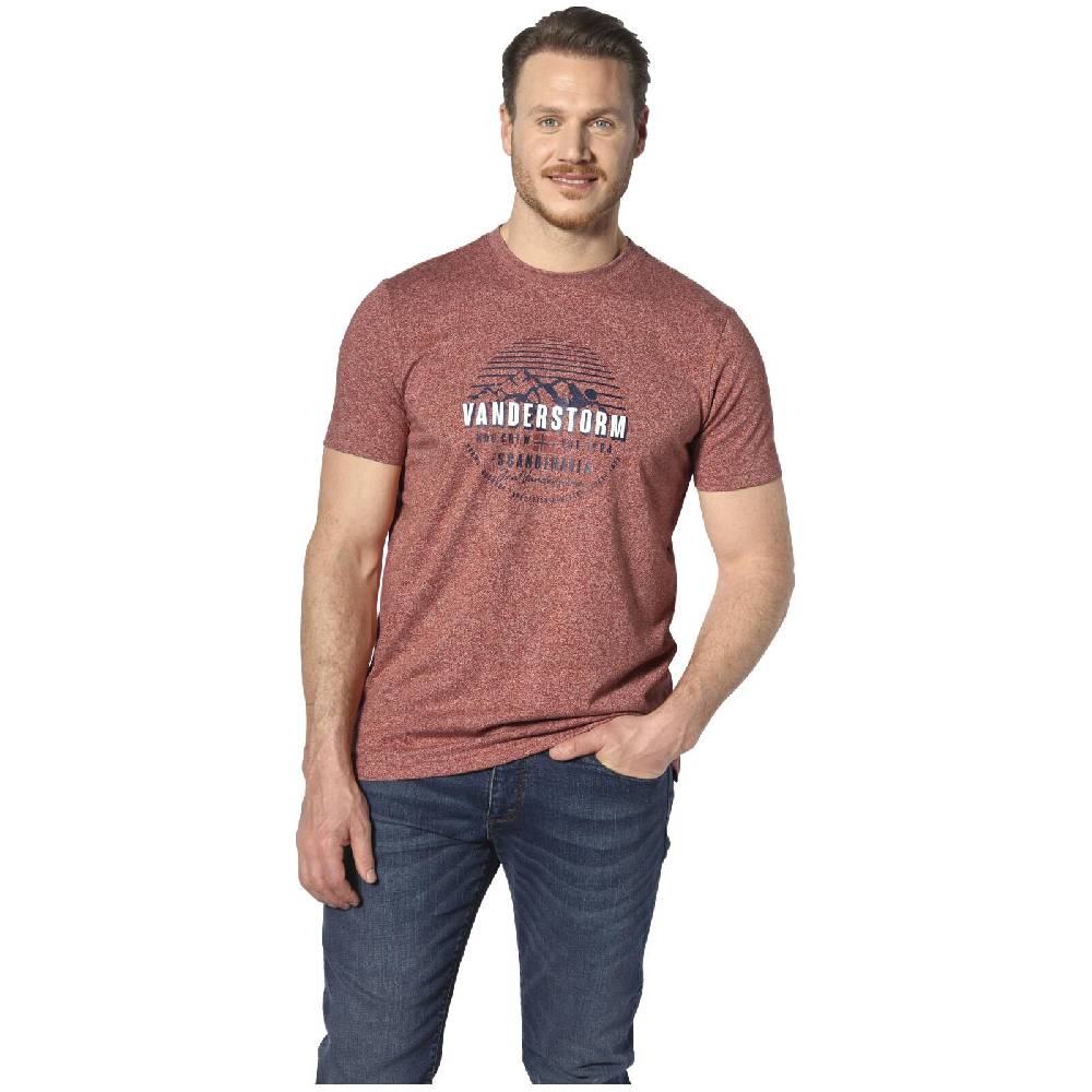 Jan Vanderstorm T-Shirt FINNMARVIN dunkelrot melange Zeitbegrenzte Promotion