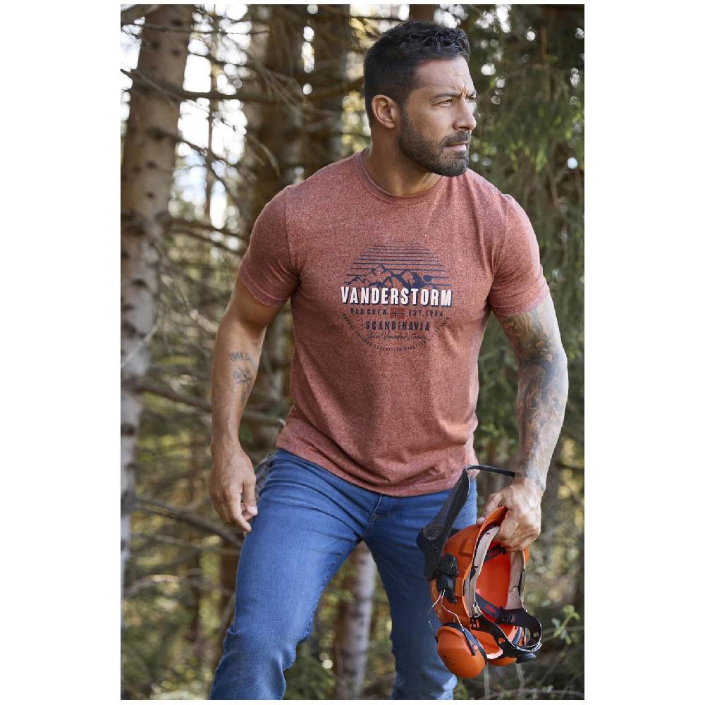 Jan Vanderstorm T-Shirt FINNMARVIN dunkelrot melange Zeitbegrenzte Promotion