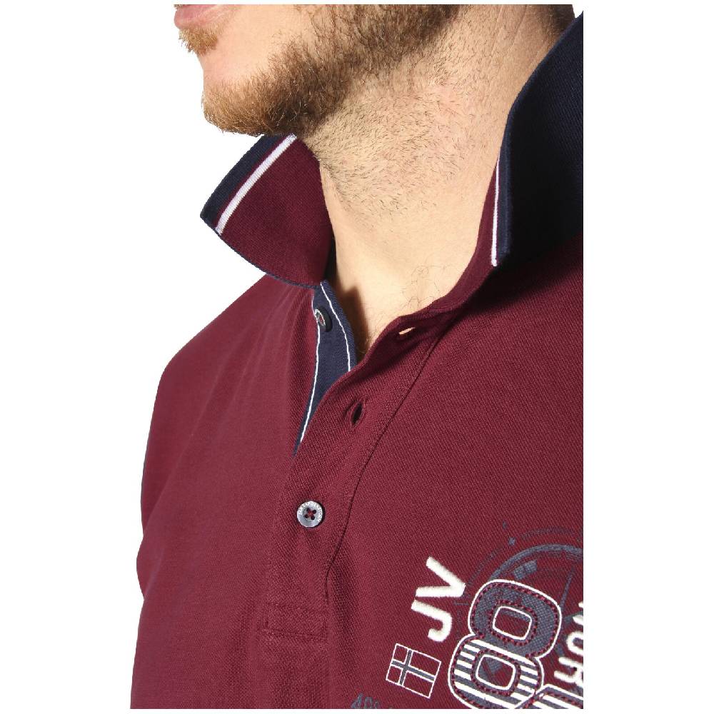 Jan Vanderstorm Poloshirt OLEJORN dunkelrot Bis zu 60% Rabatt